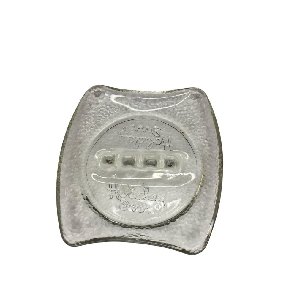 Rare Find Vintage Holiday Inn Motel Glass Ashtray Curved Embossed Pebbled